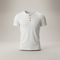 PLUXSTYLE::numise::mens-everyday-henley-top::pack-white