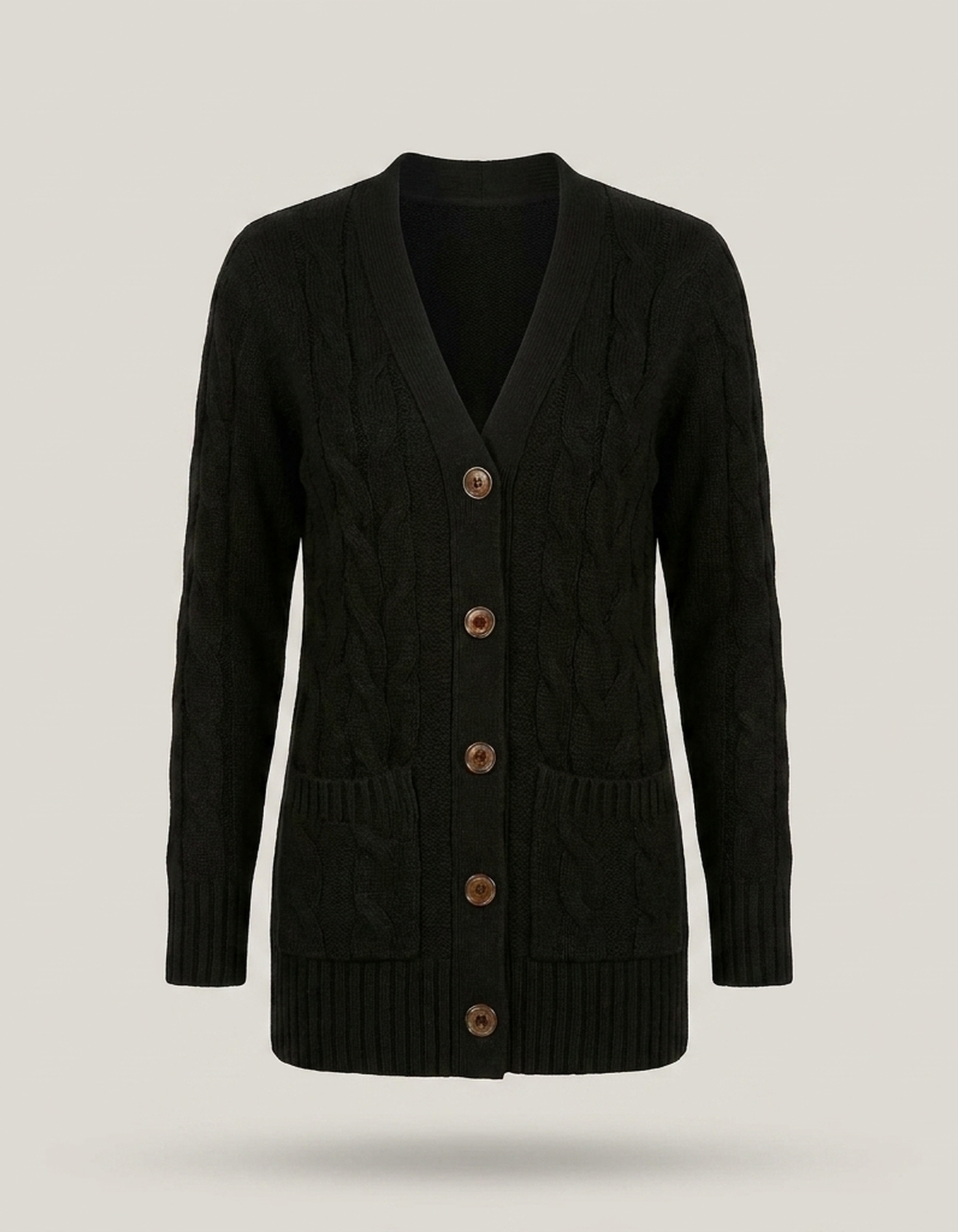 PLUXSTYLE::numise::bettina-cable-cardigan::pack-black