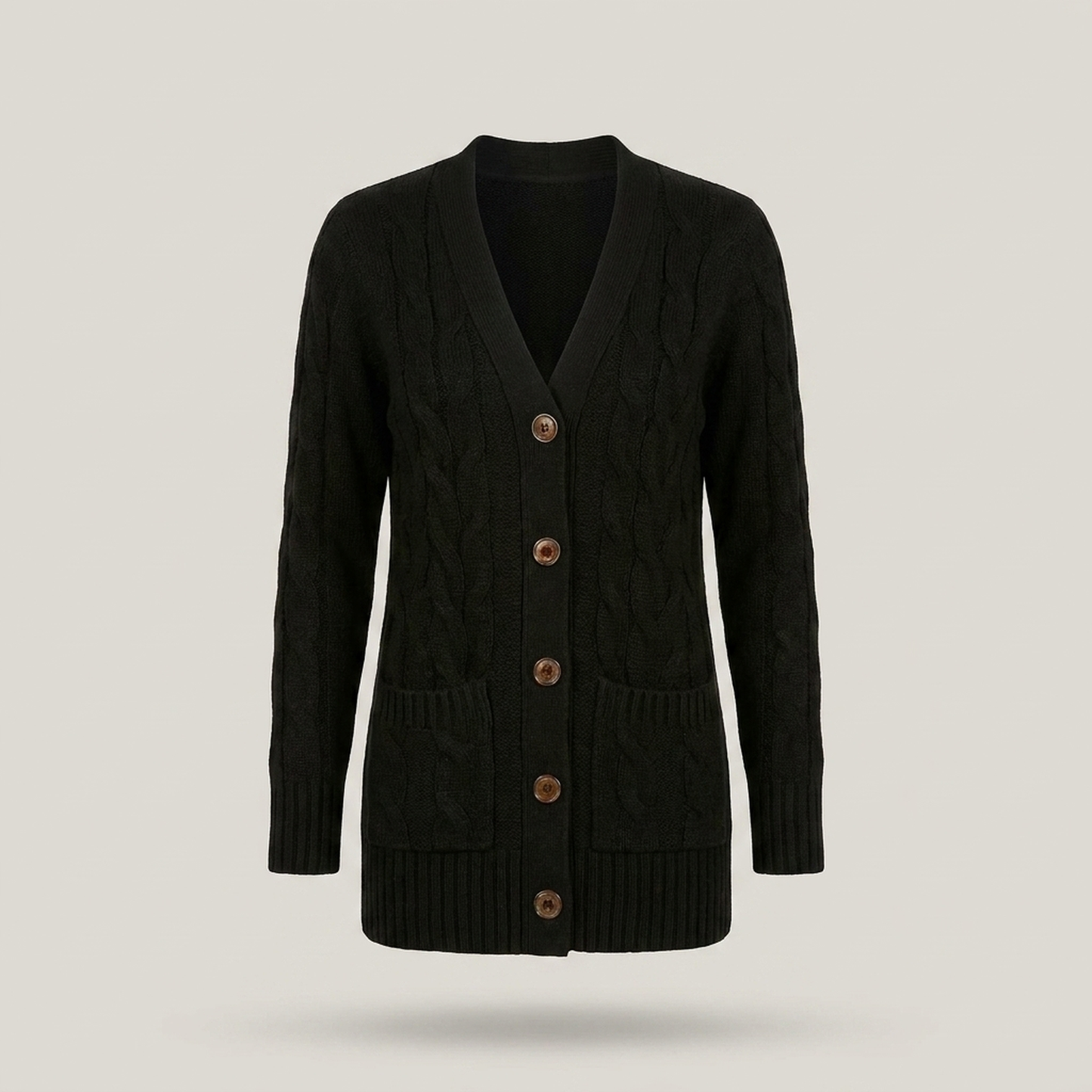 PLUXSTYLE::numise::bettina-cable-cardigan::pack-black