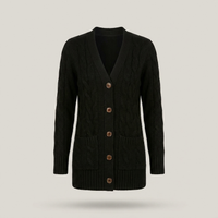 PLUXSTYLE::numise::bettina-cable-cardigan::pack-black