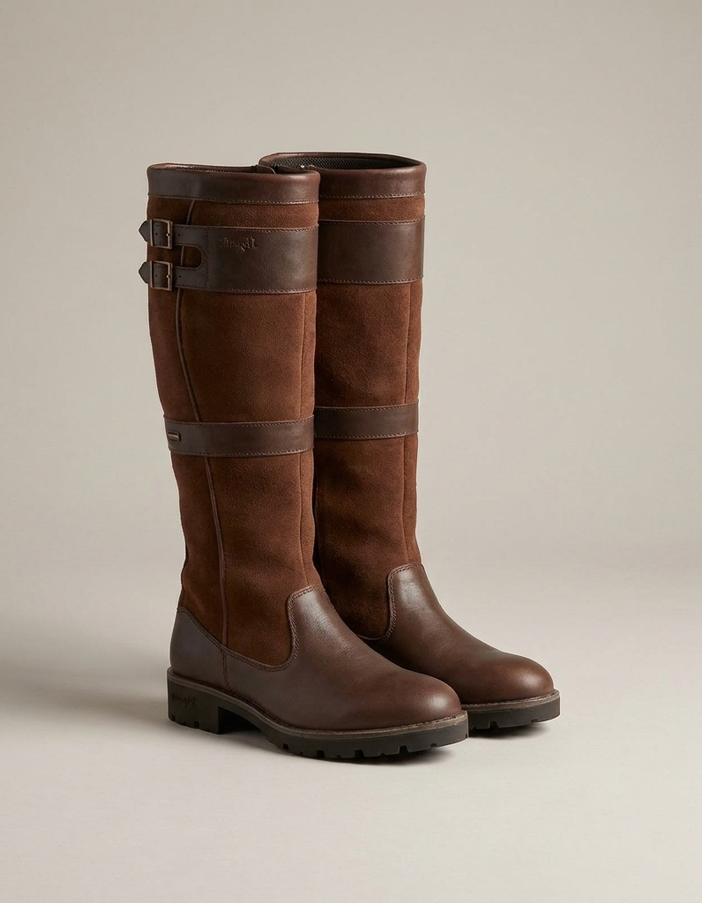 PLUXSTYLE::numise::penelope-pull-on-knee-high-boots::pack-brown