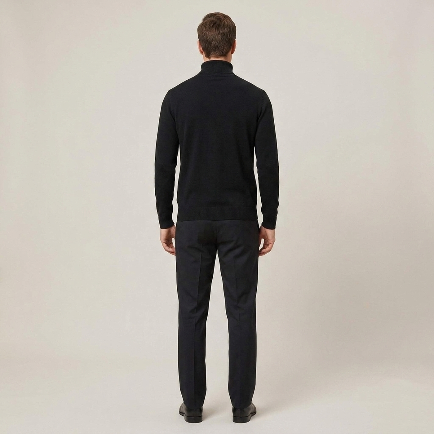 PLUXSTYLE::numise::mens-slim-fit-turtleneck-sweater::back