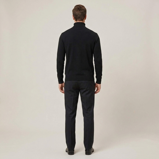 PLUXSTYLE::numise::mens-slim-fit-turtleneck-sweater::back