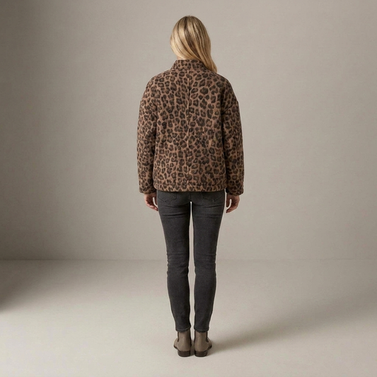 PLUXSTYLE::numise::womens-leopard-print-parka::back