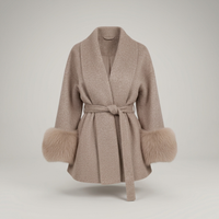 PLUXSTYLE::numise::womens-belted-longline-parka::pack-beige