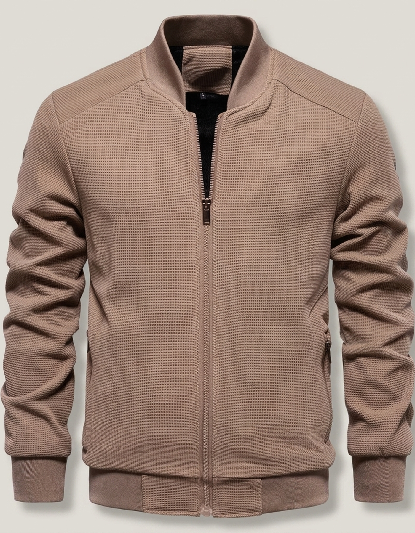 PLUXSTYLE::numise::mens-classic-bomber-parka::pack-brown