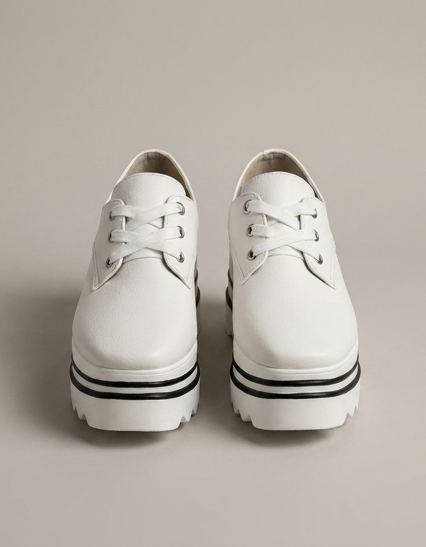 PLUXSTYLE::numise::grace-lace-up-platform-sneakers::pack-white