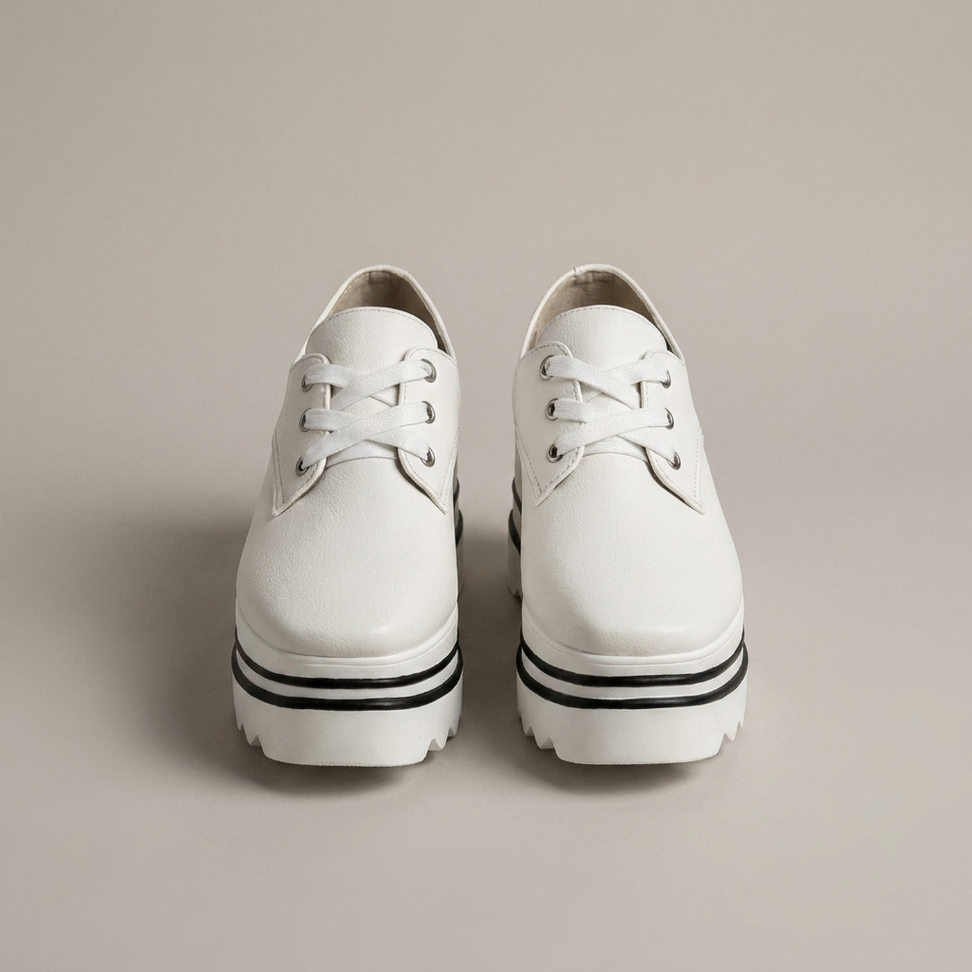 PLUXSTYLE::numise::grace-lace-up-platform-sneakers::pack-white