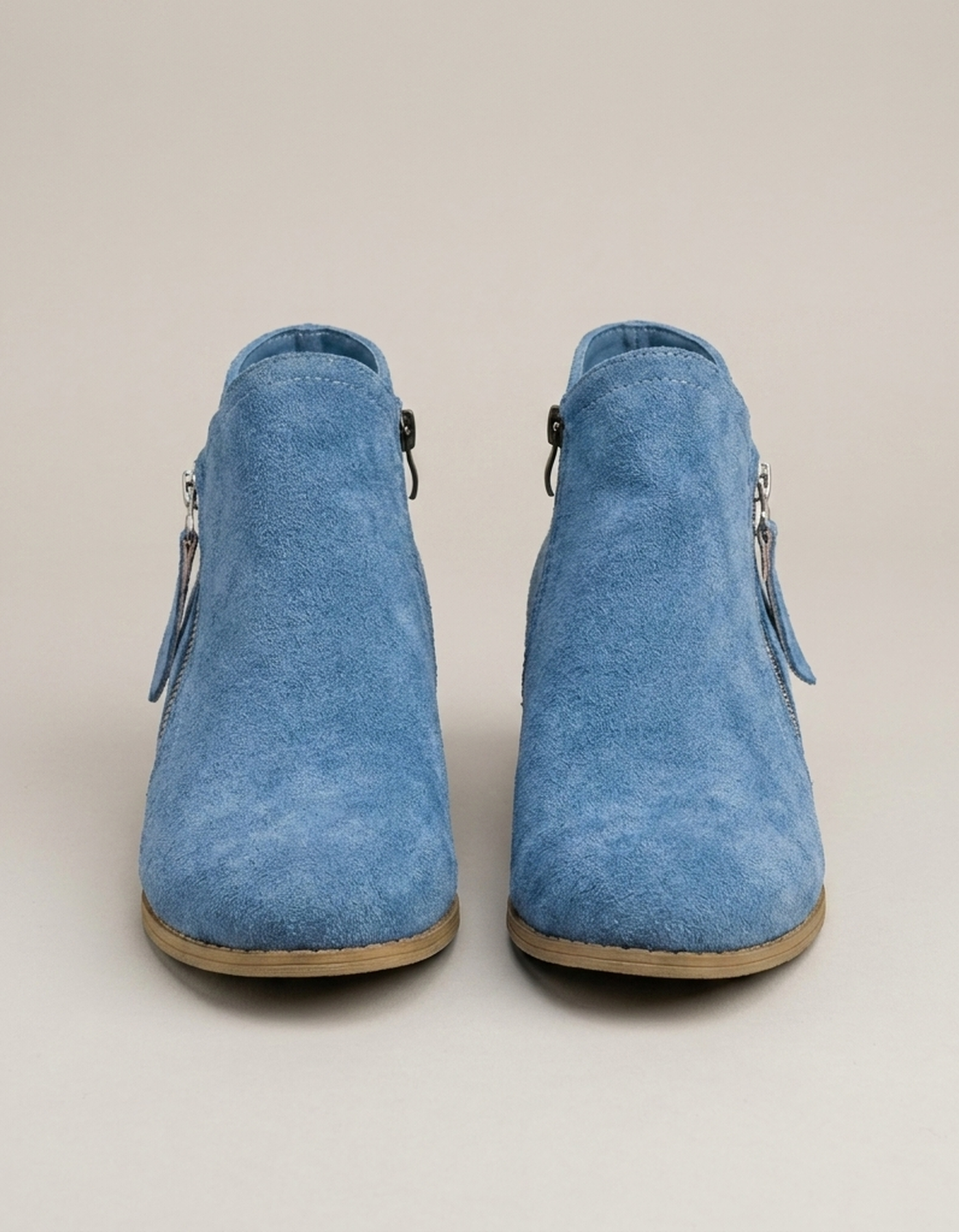 PLUXSTYLE::numise::low-block-heel-ankle-boots::pack-blue