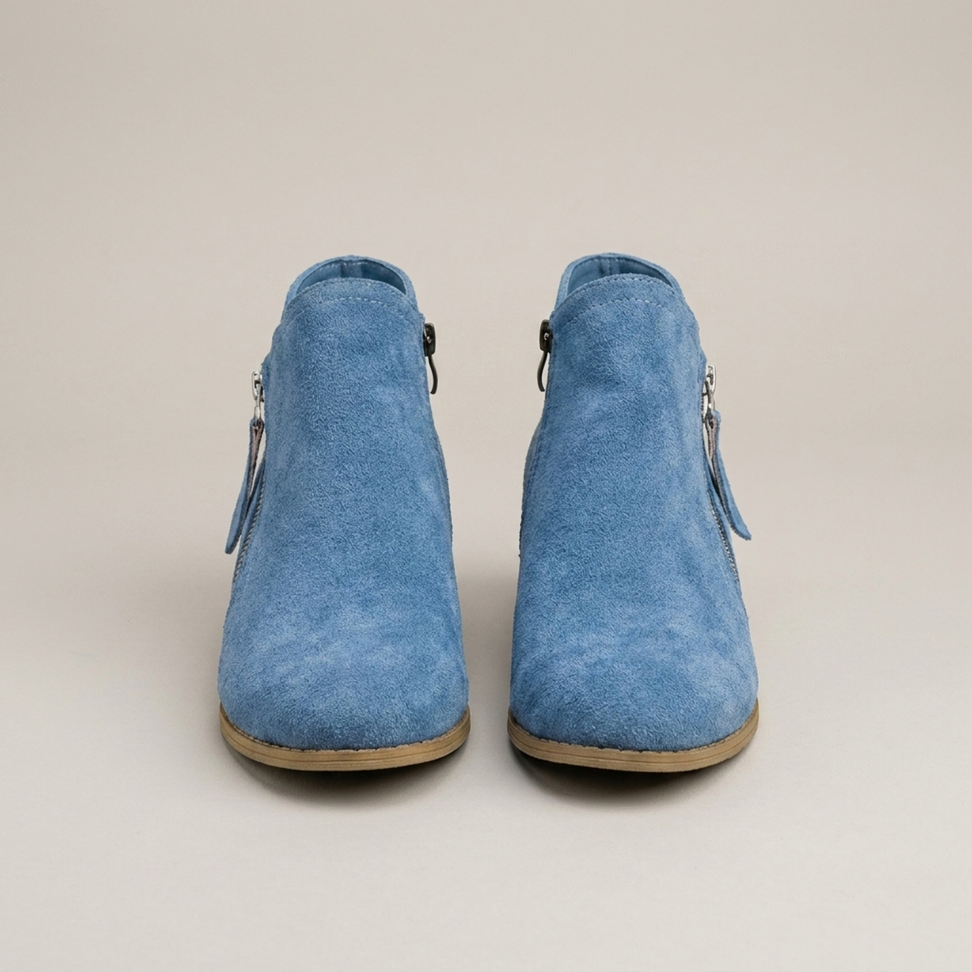 PLUXSTYLE::numise::low-block-heel-ankle-boots::pack-blue
