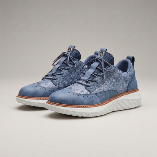 PLUXSTYLE::numise::mens-ventilated-everyday-sneakers::closeup-detail