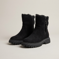 PLUXSTYLE::numise::lug-sole-winter-ankle-boots::pack-black