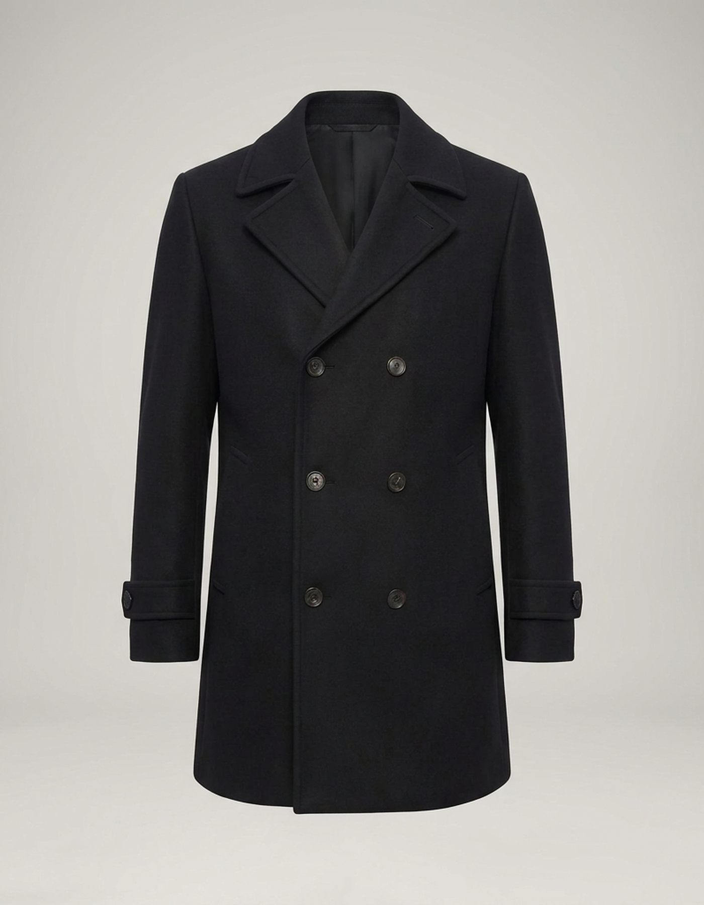 PLUXSTYLE::numise::mens-double-breasted-tailored-parka::pack-black