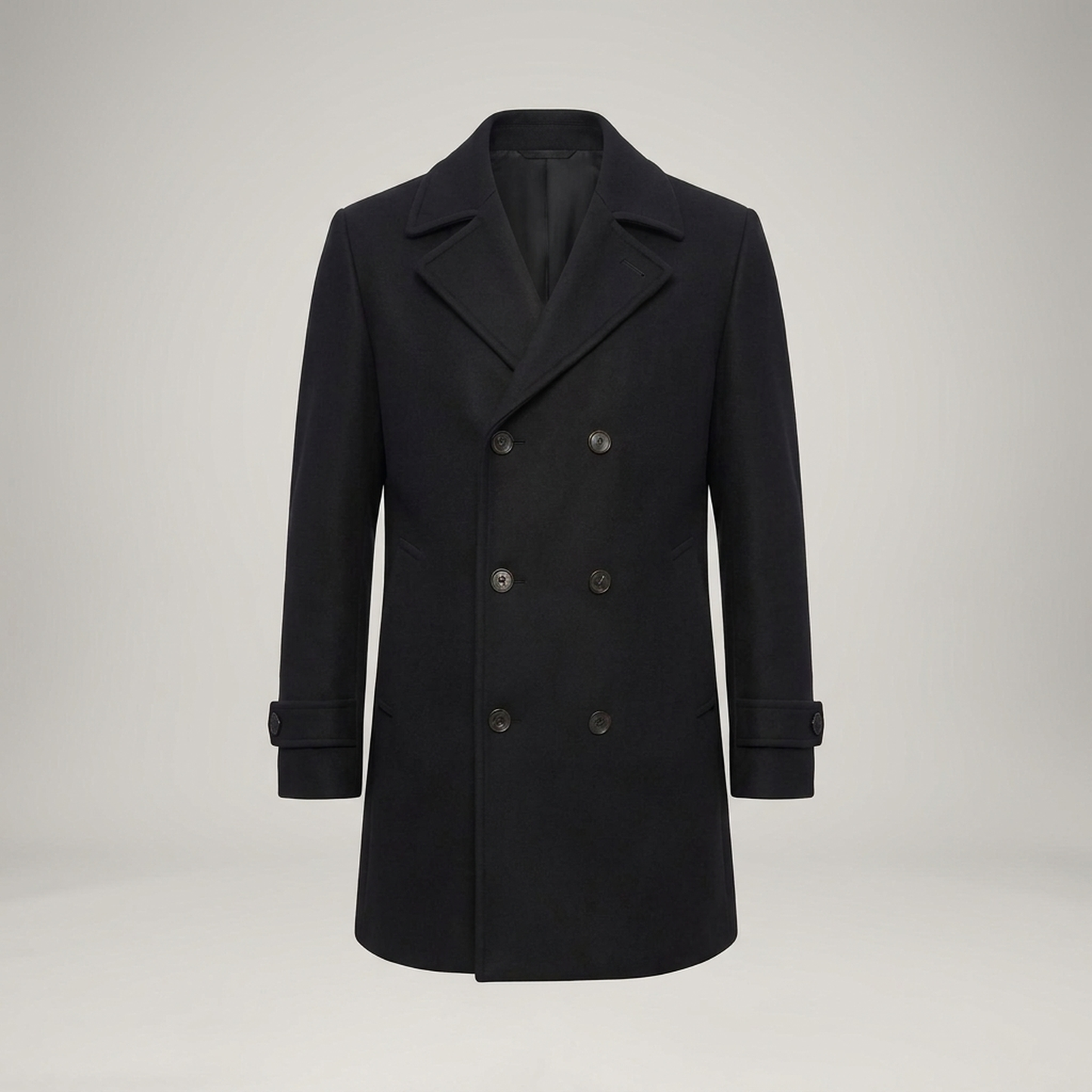 PLUXSTYLE::numise::mens-double-breasted-tailored-parka::pack-black