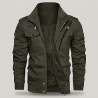 PLUXSTYLE::numise::aiden-stand-collar-parka::pack-green