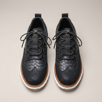 PLUXSTYLE::numise::mens-ventilated-everyday-sneakers::pack-black