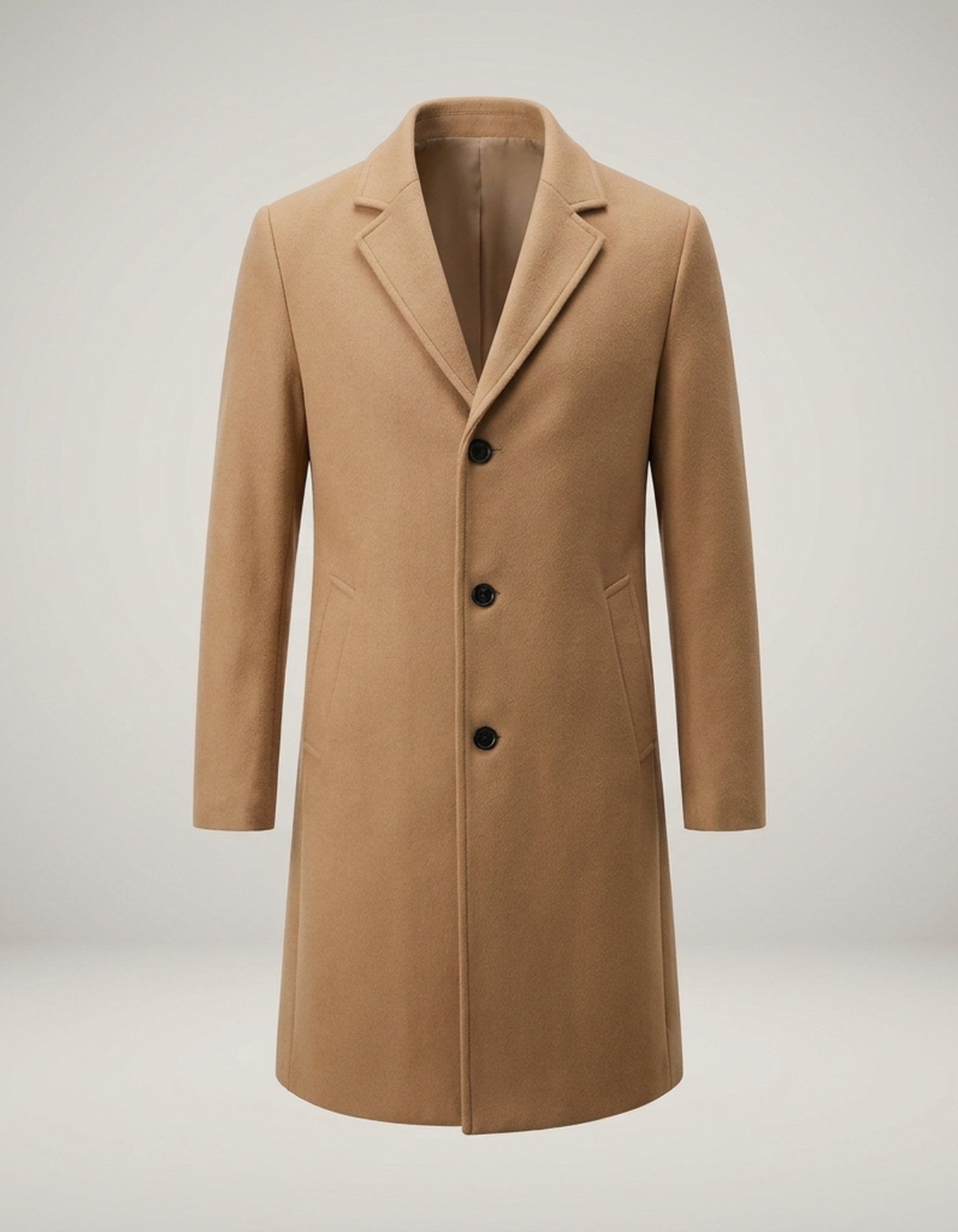 PLUXSTYLE::numise::mens-slim-fit-long-parka::pack-beige