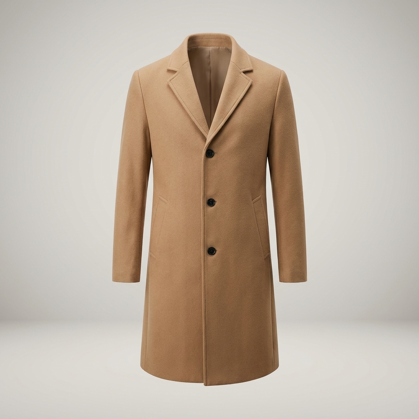 PLUXSTYLE::numise::mens-slim-fit-long-parka::pack-beige