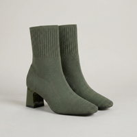 PLUXSTYLE::numise::ribbed-collar-ankle-boots::closeup-detail