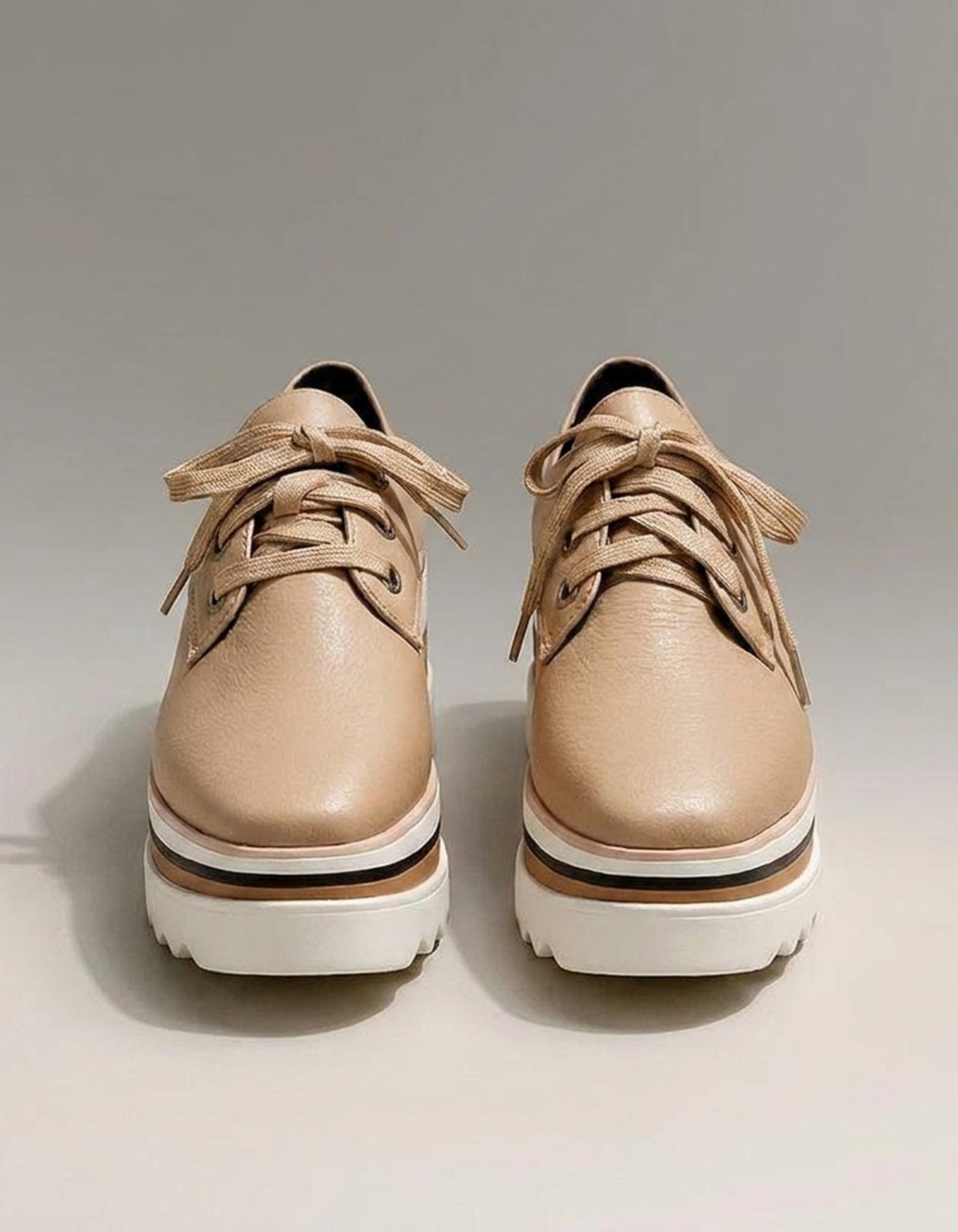 PLUXSTYLE::numise::grace-lace-up-platform-sneakers::pack-beige