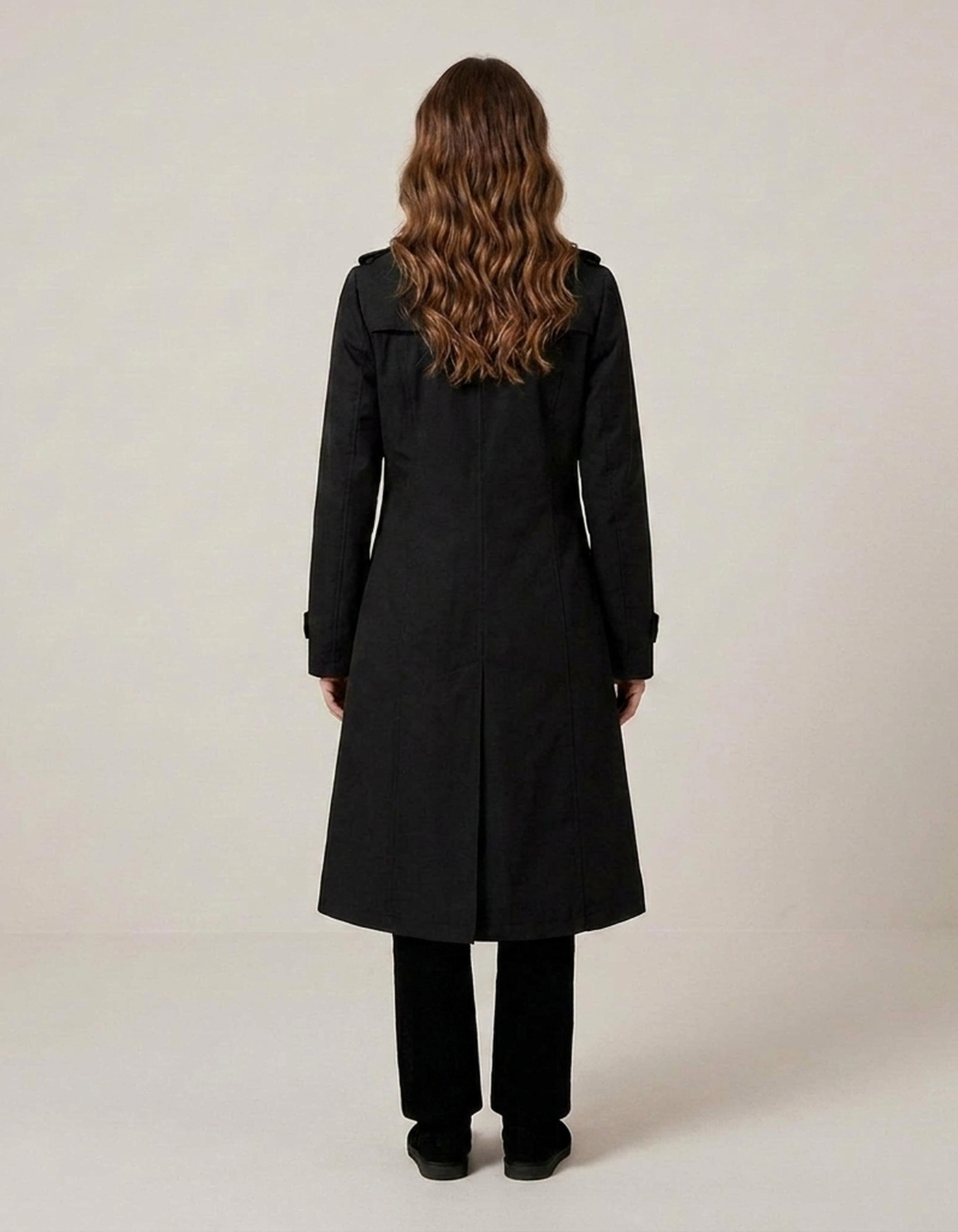 PLUXSTYLE::numise::womens-double-breasted-longline-parka::back