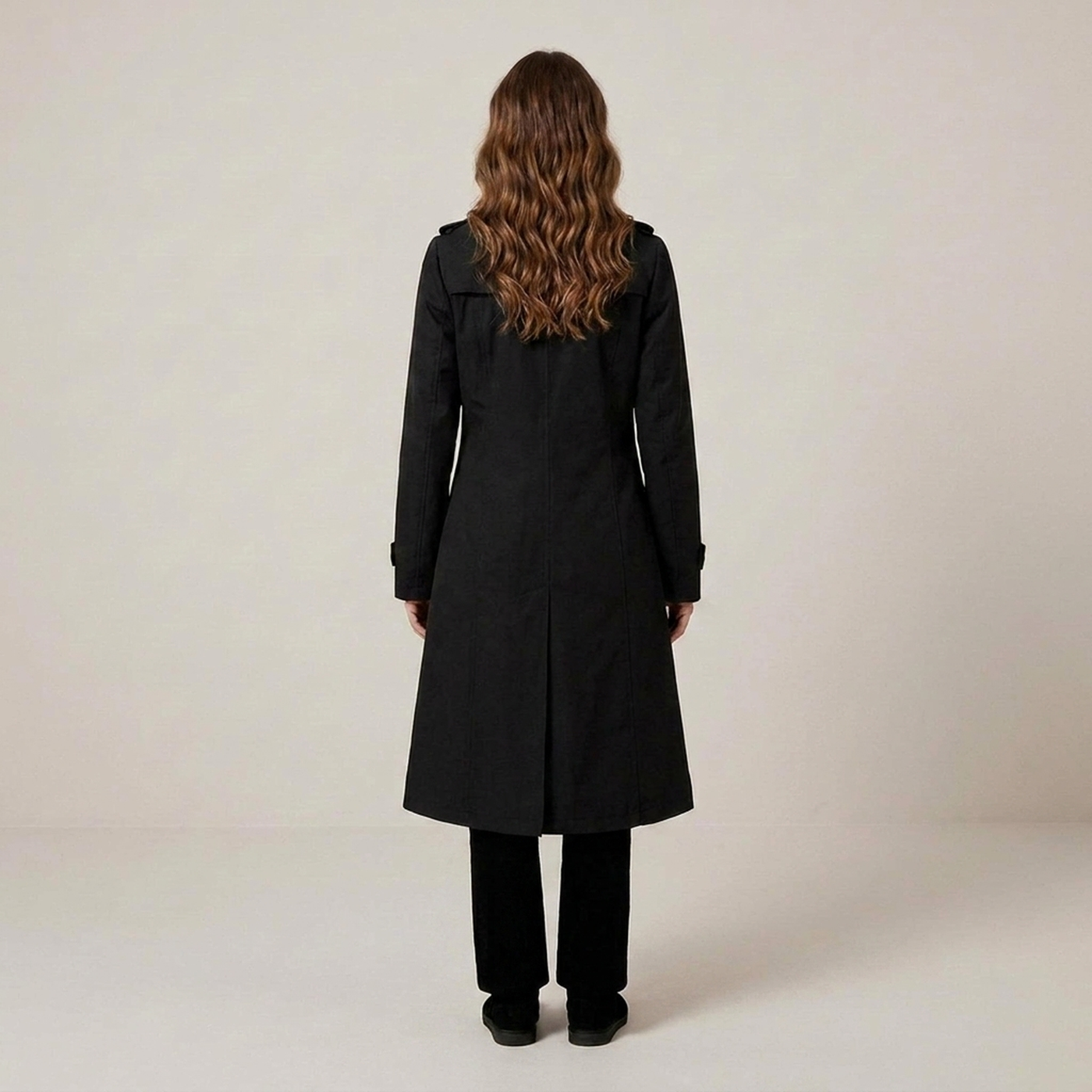 PLUXSTYLE::numise::womens-double-breasted-longline-parka::back