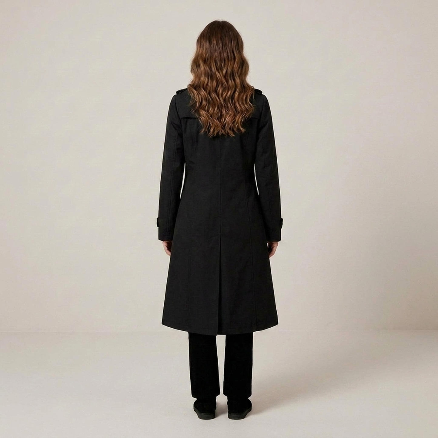 PLUXSTYLE::numise::womens-double-breasted-longline-parka::back