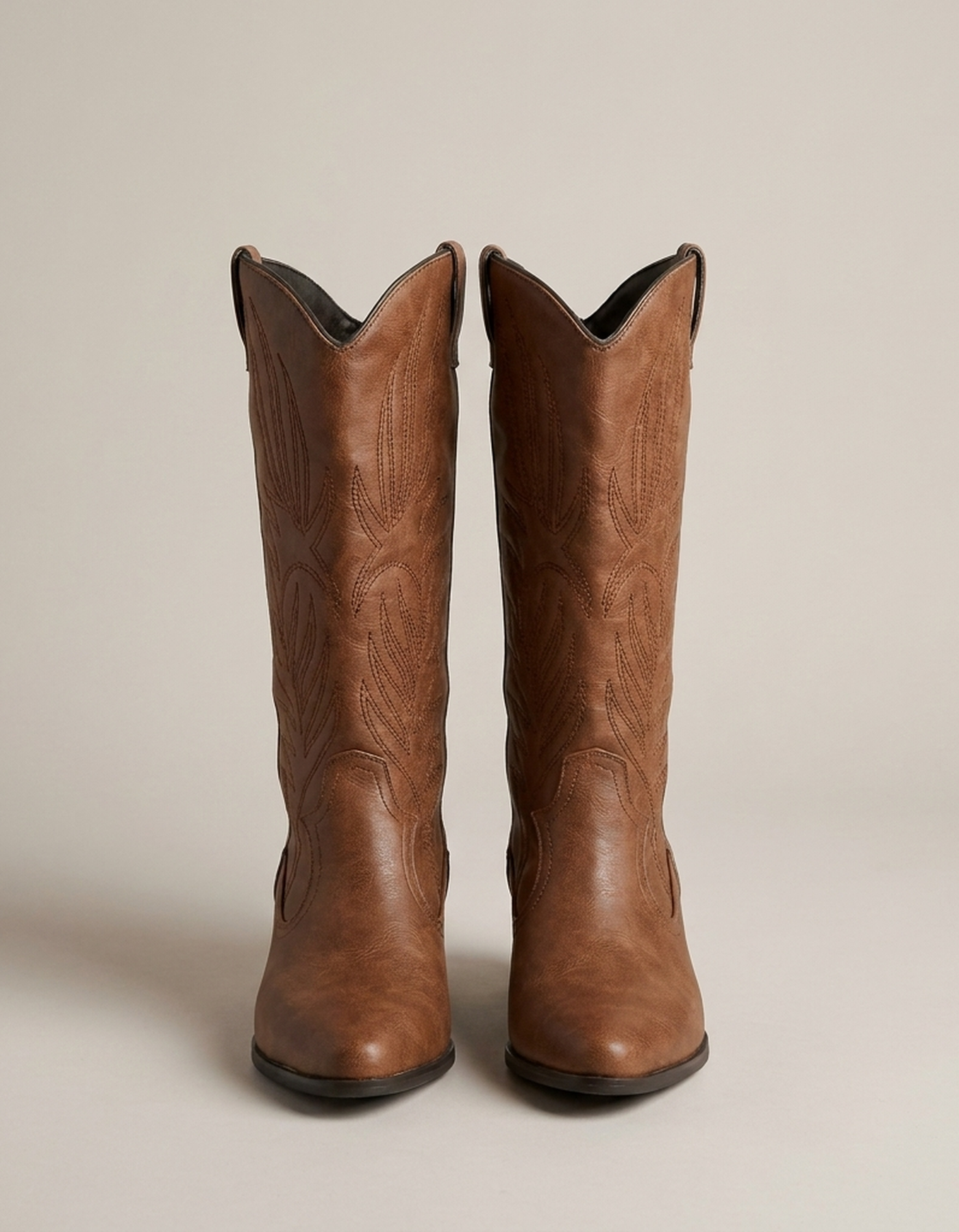 PLUXSTYLE::numise::womens-pointed-toe-western-boots::pack-brown