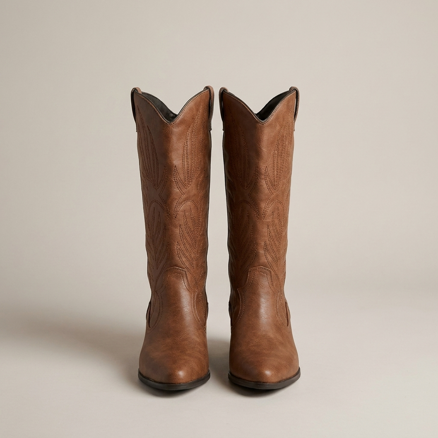 PLUXSTYLE::numise::womens-pointed-toe-western-boots::pack-brown