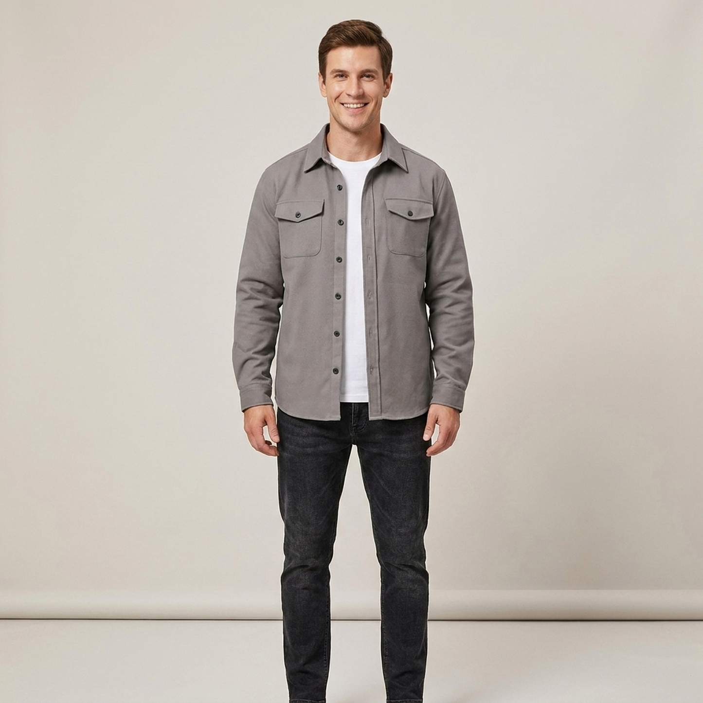 PLUXSTYLE::numise::mens-relaxed-shirt-jacket::front