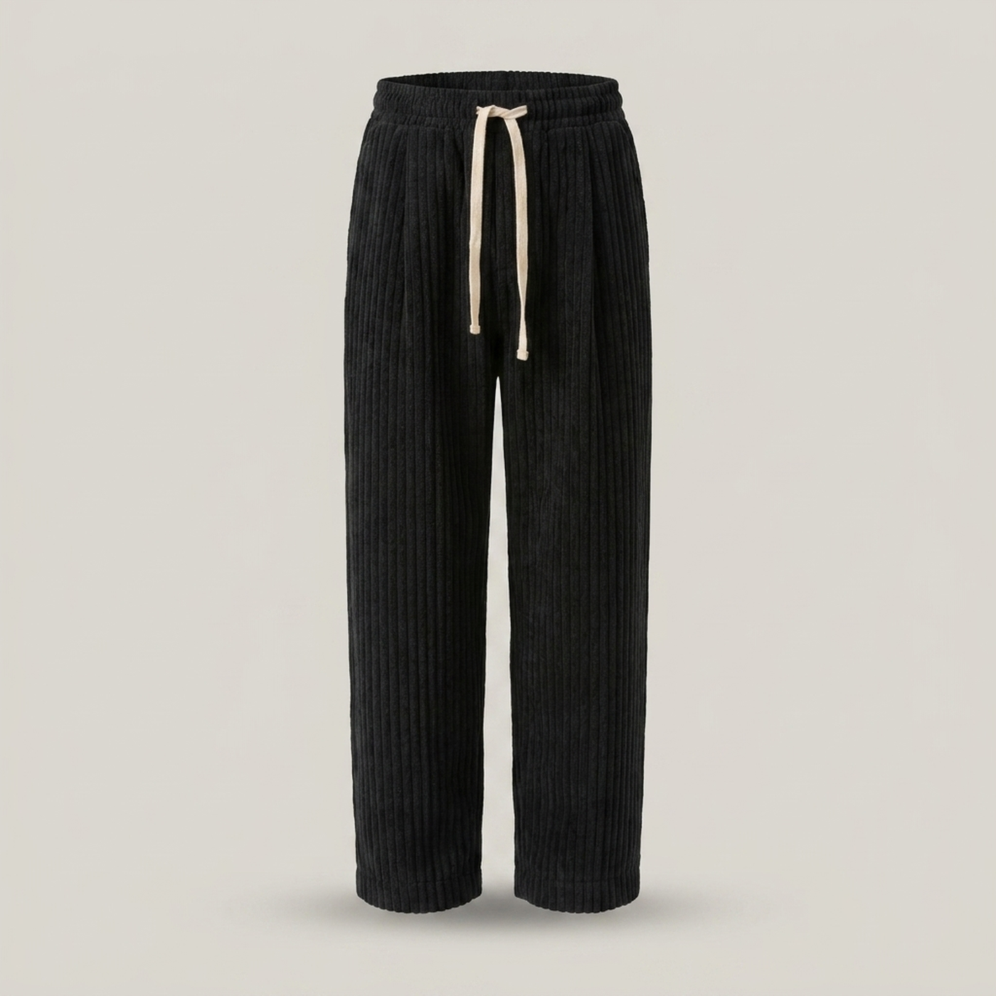 PLUXSTYLE::numise::mens-relaxed-drawstring-pants::pack-black