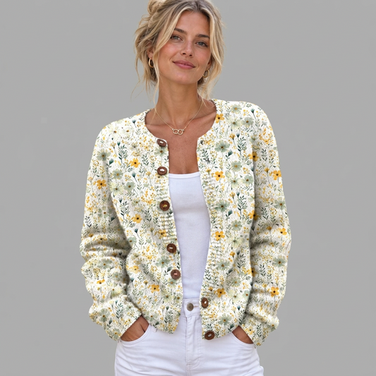 Women's Print Button Cardigan