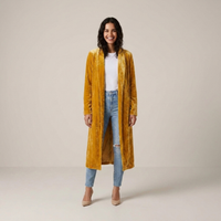 PLUXSTYLE::numise::womens-open-front-long-cardigan::front