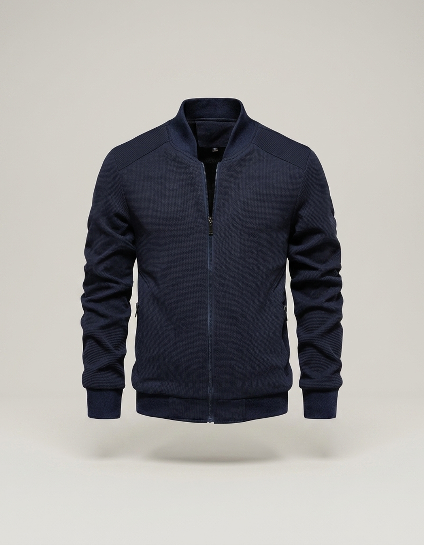 PLUXSTYLE::numise::mens-classic-bomber-parka::pack-navy-blue