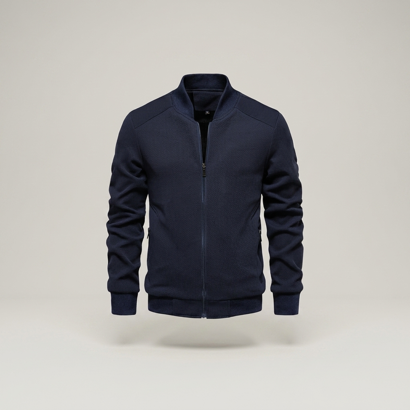 PLUXSTYLE::numise::mens-classic-bomber-parka::pack-navy-blue