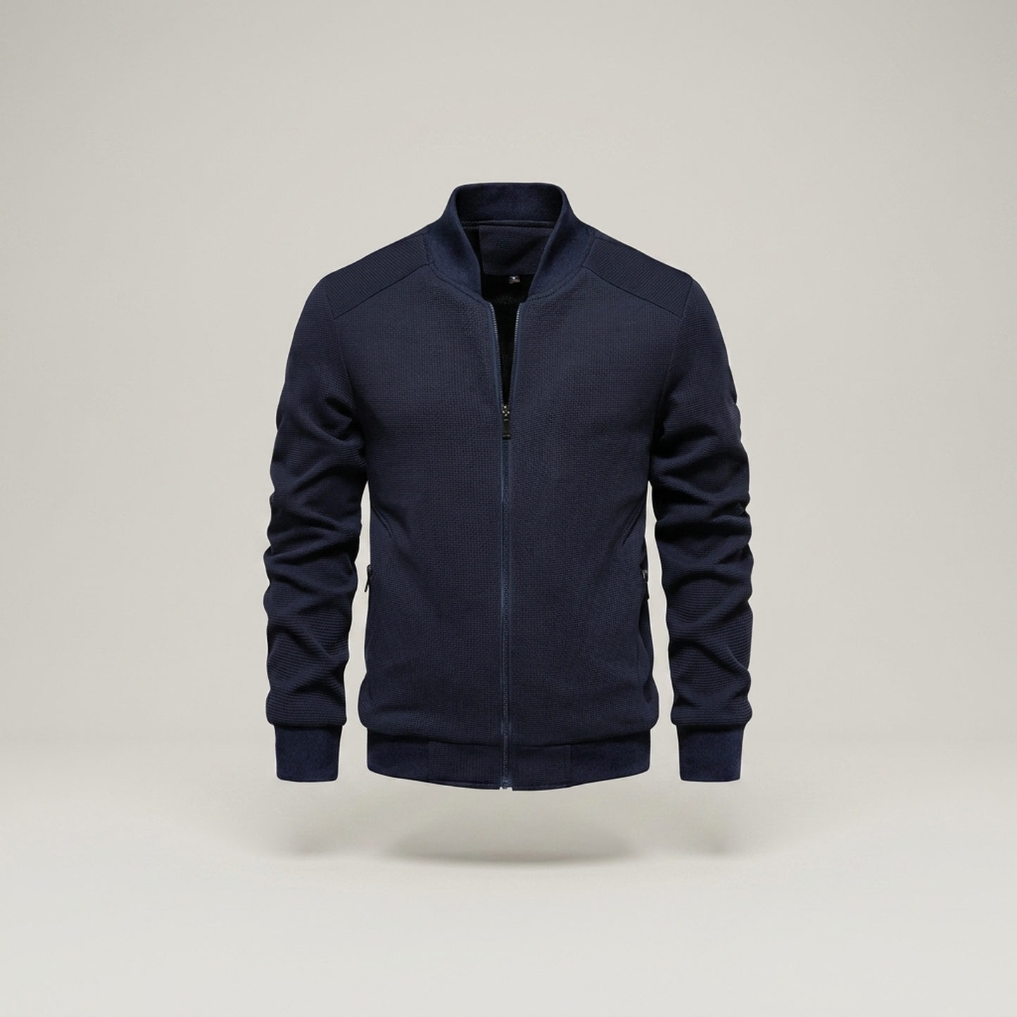 PLUXSTYLE::numise::mens-classic-bomber-parka::pack-navy-blue