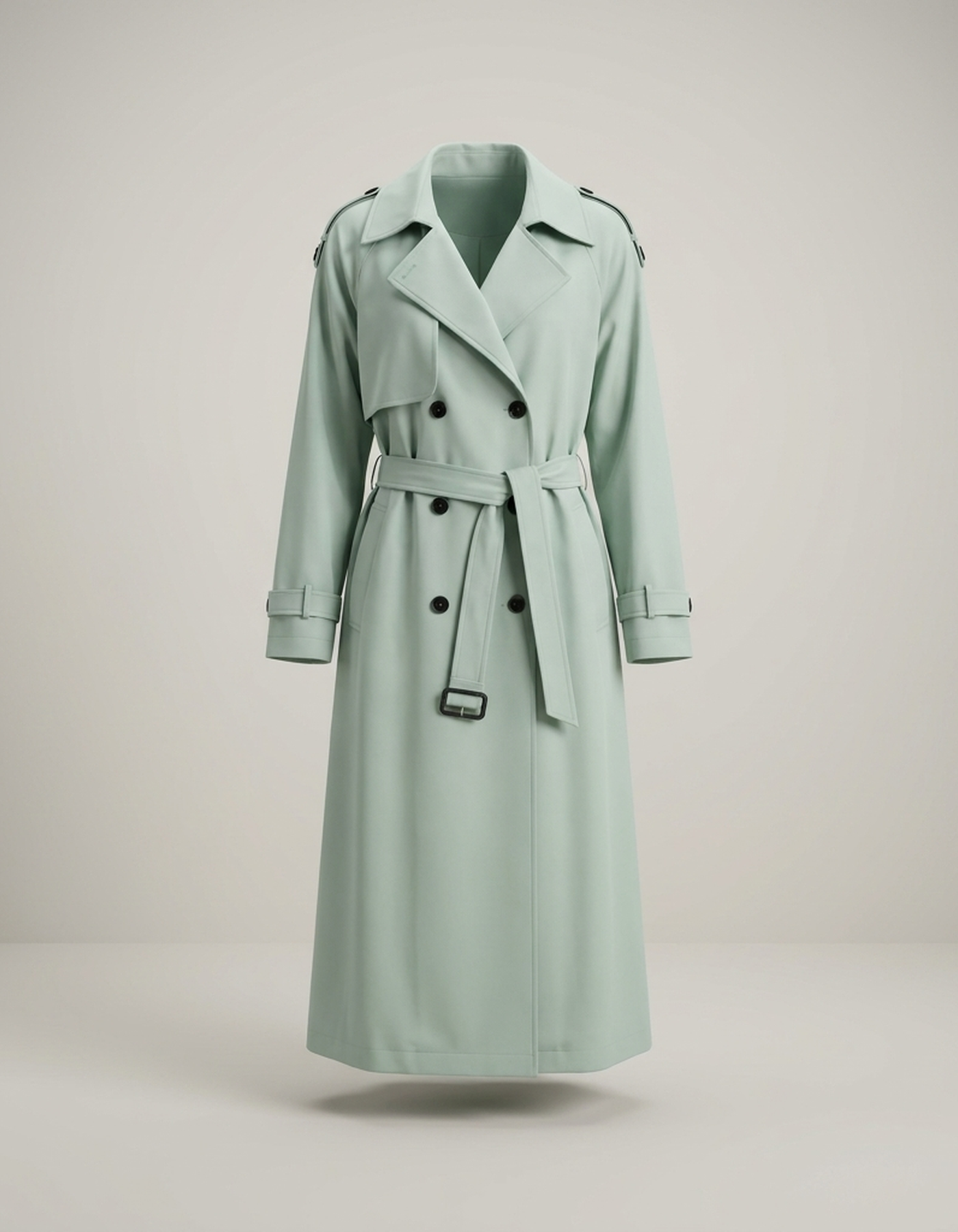 PLUXSTYLE::numise::relaxed-belted-parka::pack-light-green