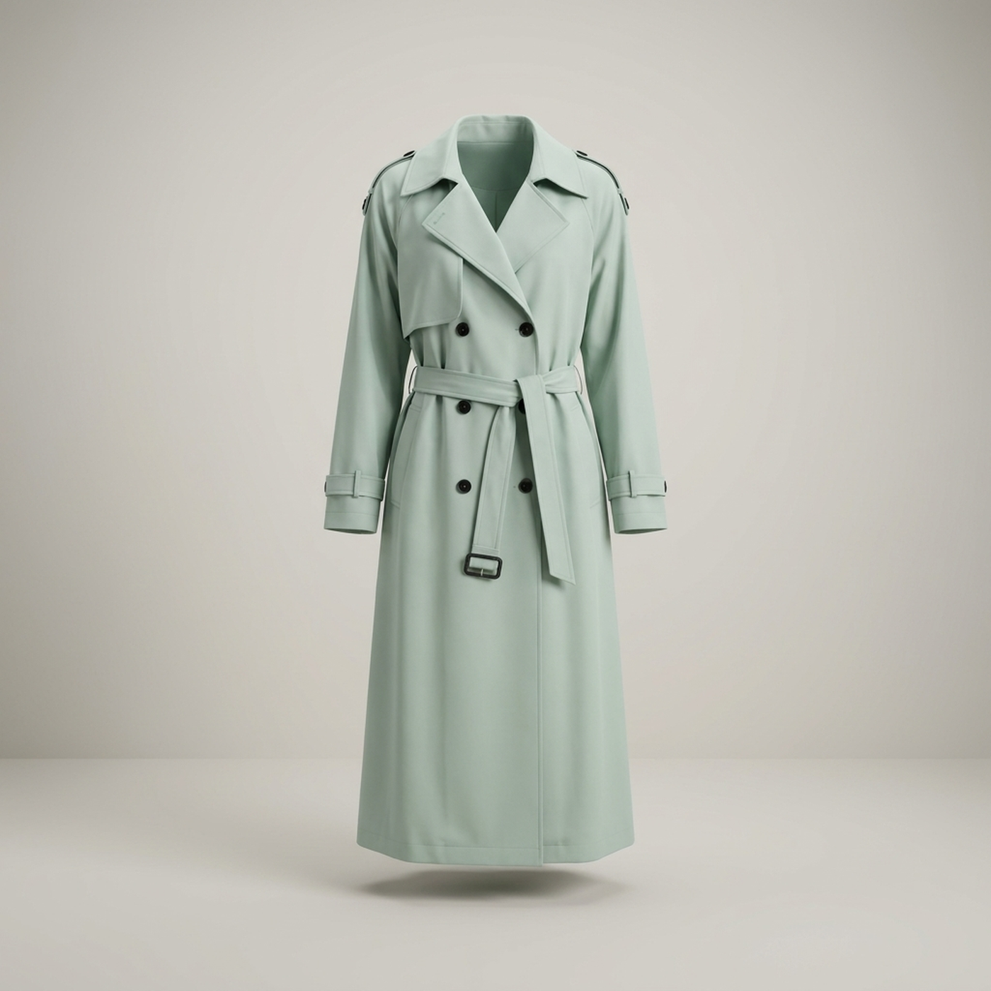 PLUXSTYLE::numise::relaxed-belted-parka::pack-light-green
