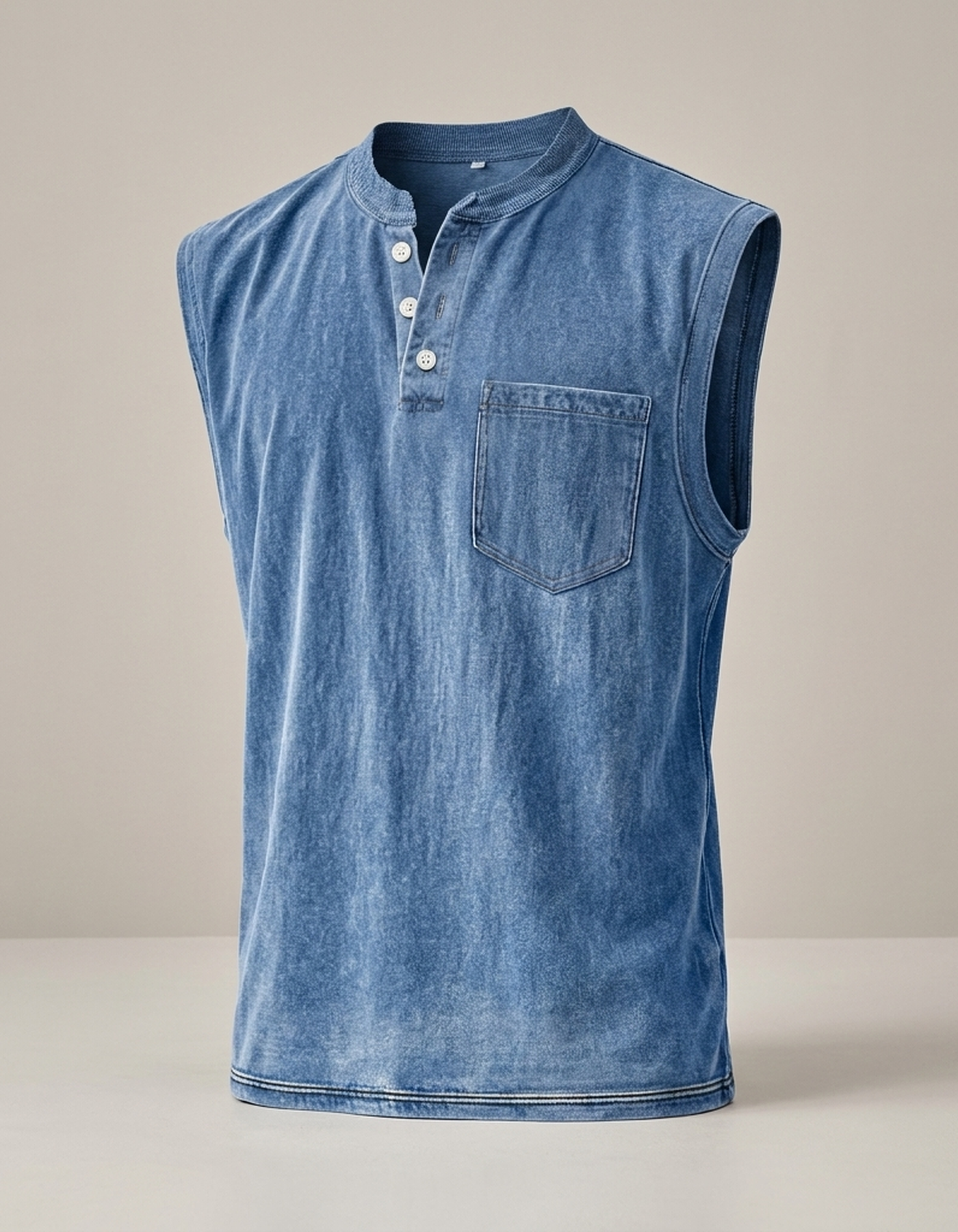 PLUXSTYLE::numise::mens-relaxed-henley-tank-top::pack-blue