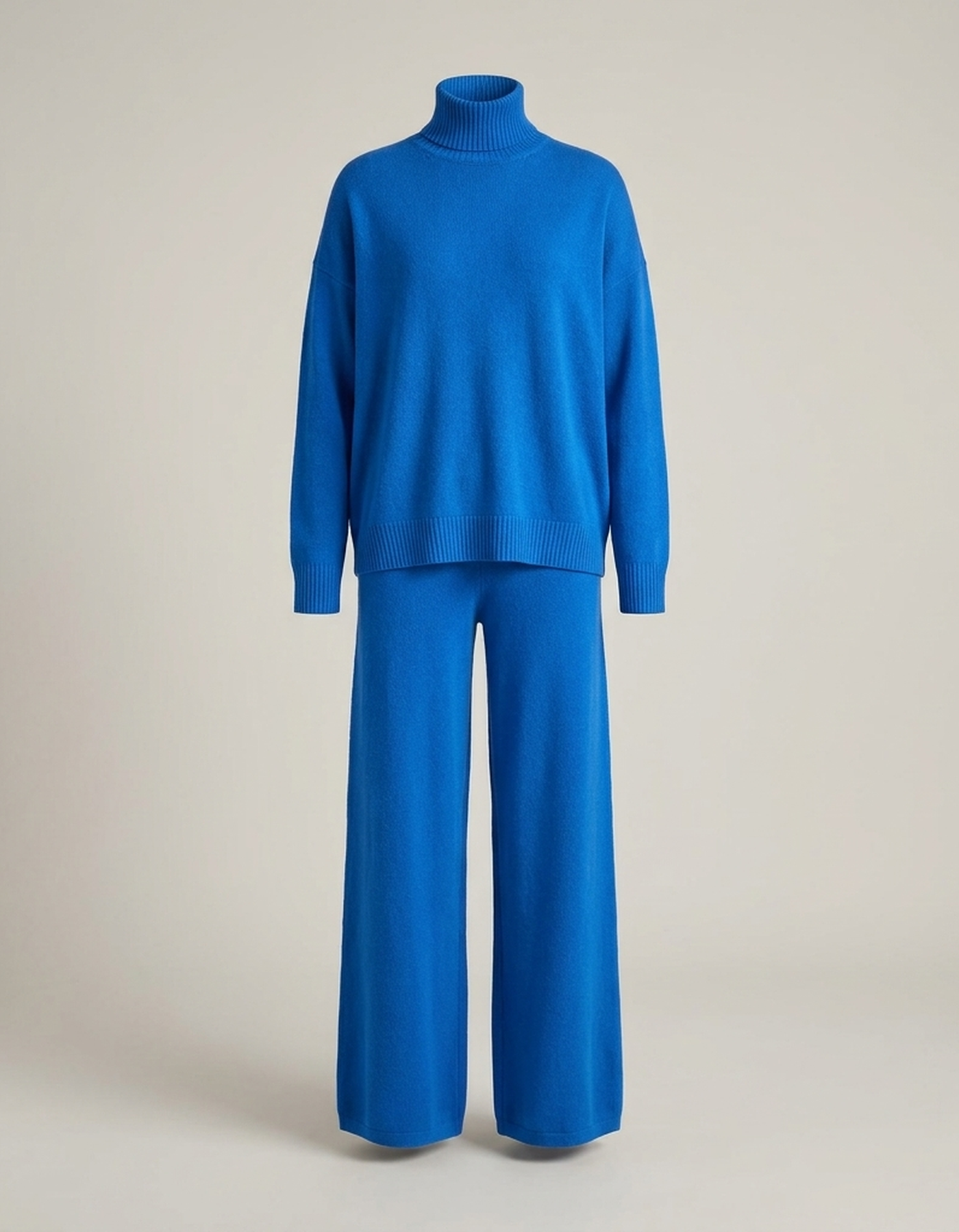 PLUXSTYLE::numise::relaxed-turtleneck-wide-leg-pants-set::pack-blue
