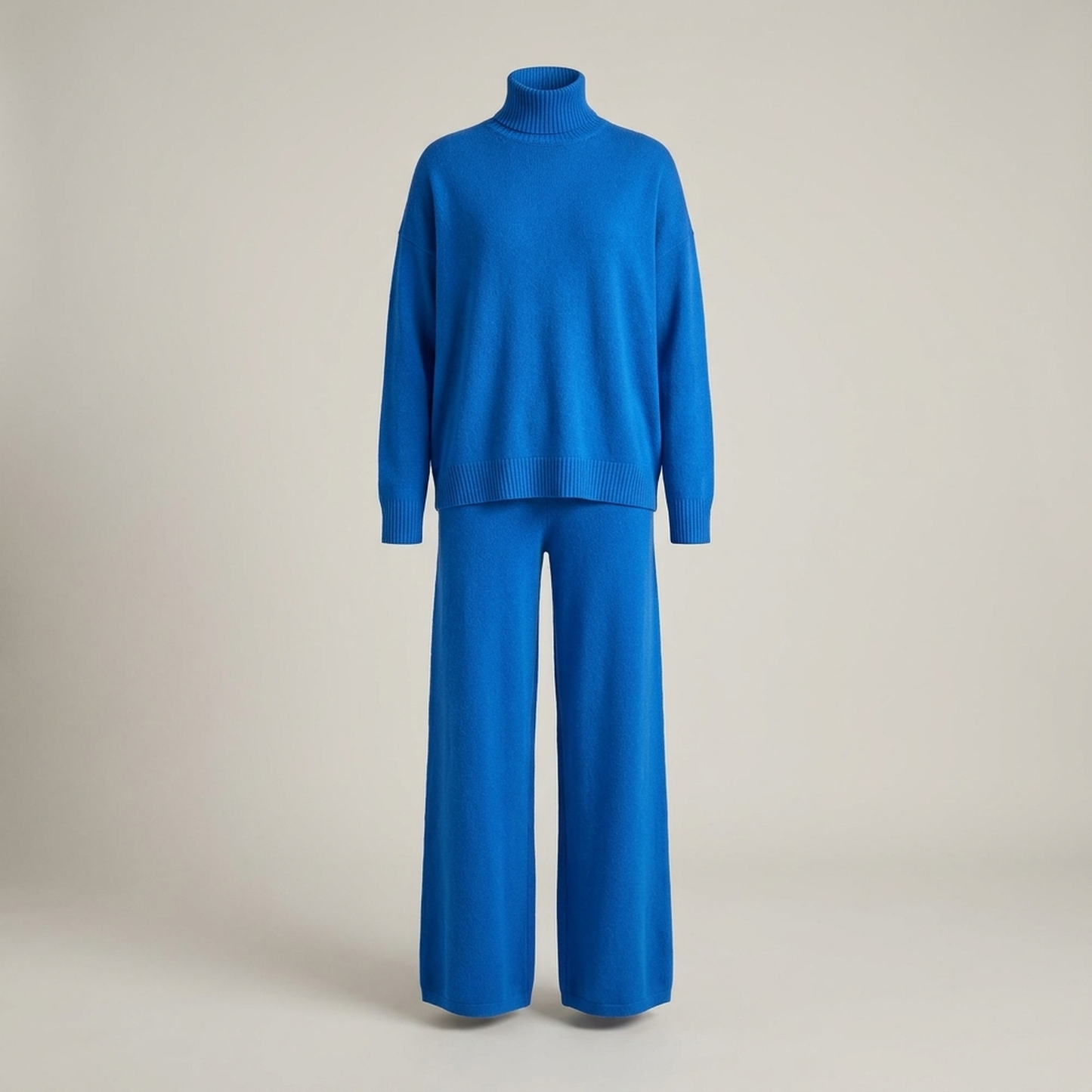 PLUXSTYLE::numise::relaxed-turtleneck-wide-leg-pants-set::pack-blue