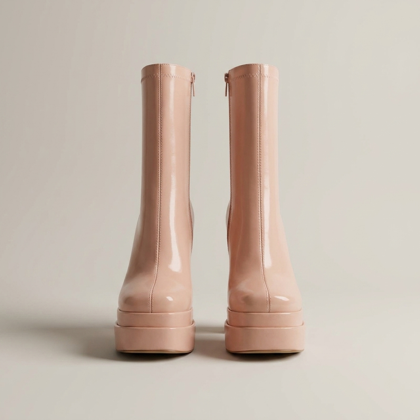 PLUXSTYLE::numise::womens-high-heel-platform-ankle-boots::pack-light-pink