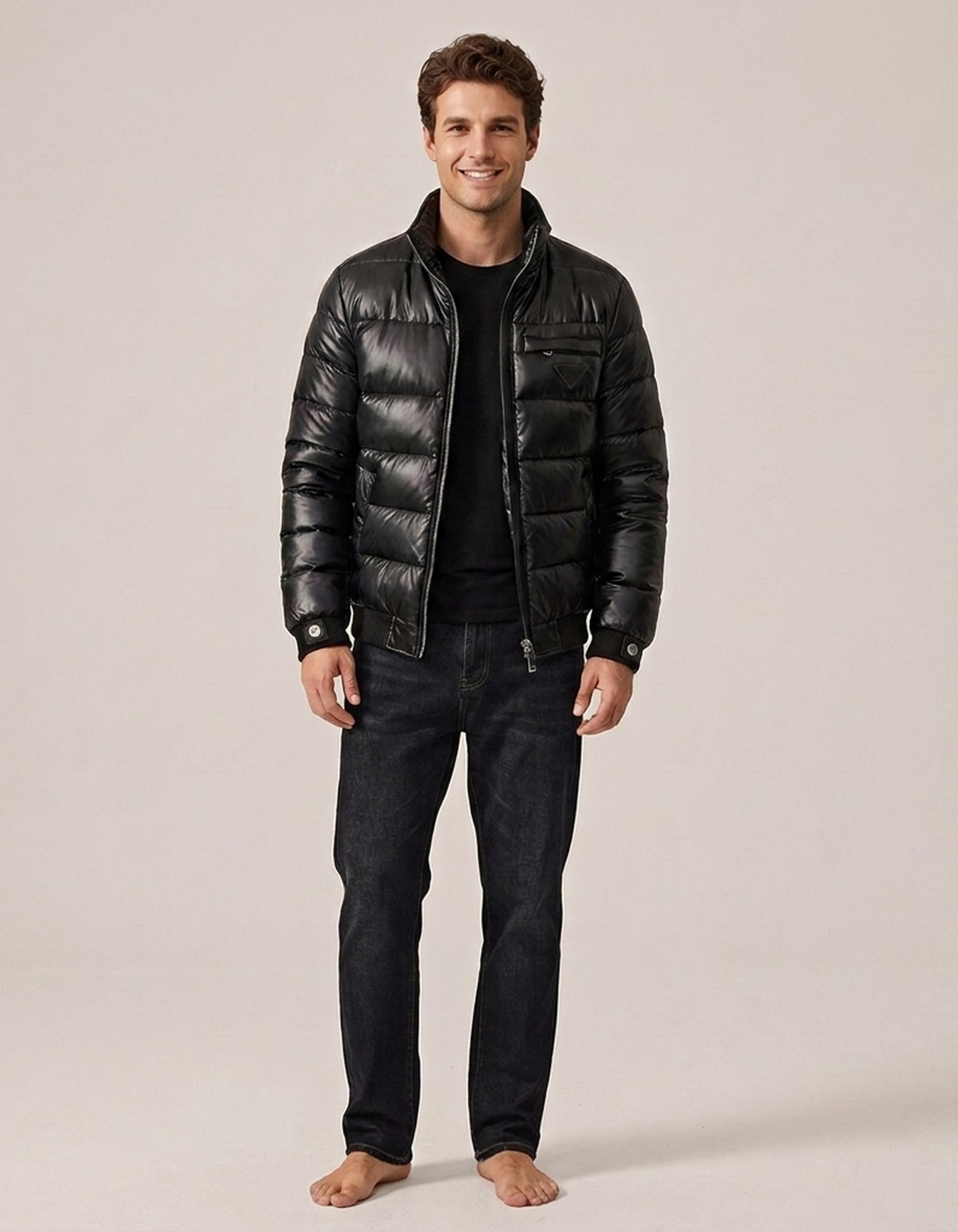 PLUXSTYLE::numise::mens-gloss-finish-winter-parka::front