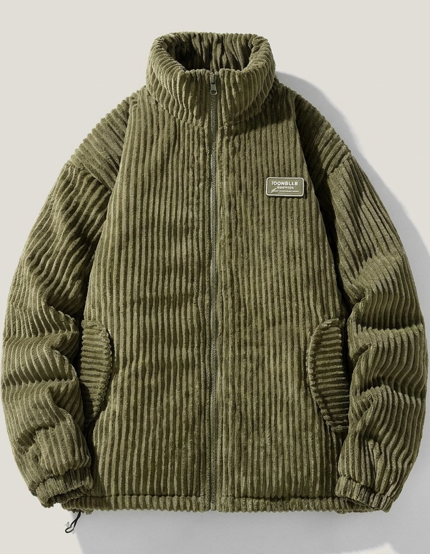 PLUXSTYLE::numise::mens-oversized-stand-collar-parka::pack-army-green