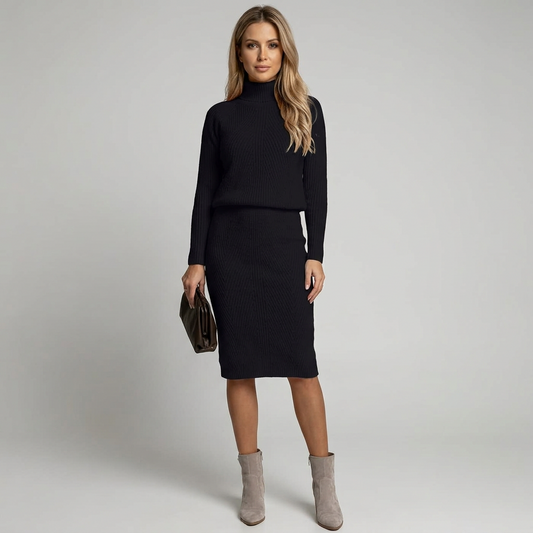 Midi-Kleid mit raffiniertem Ausschnitt