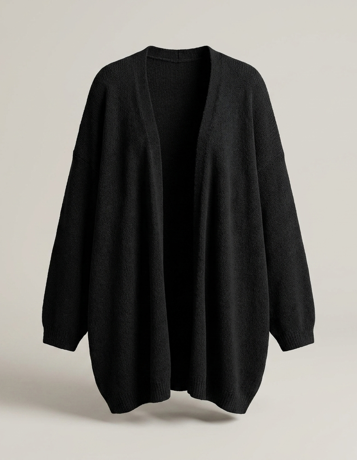 PLUXSTYLE::numise::oversized-maxi-cardigan::pack-black