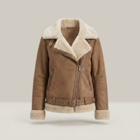 PLUXSTYLE::numise::belted-aviator-parka::pack-brown