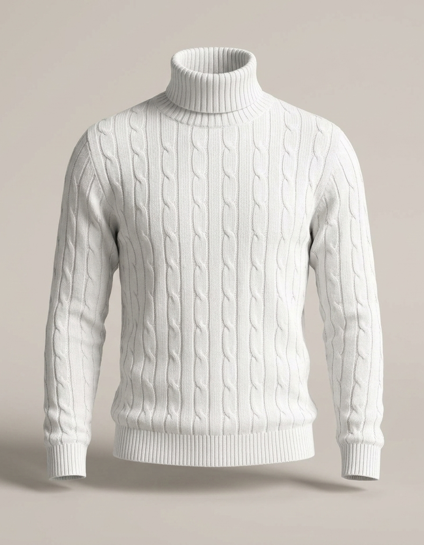 PLUXSTYLE::numise::mens-cable-turtleneck-sweater::pack-white