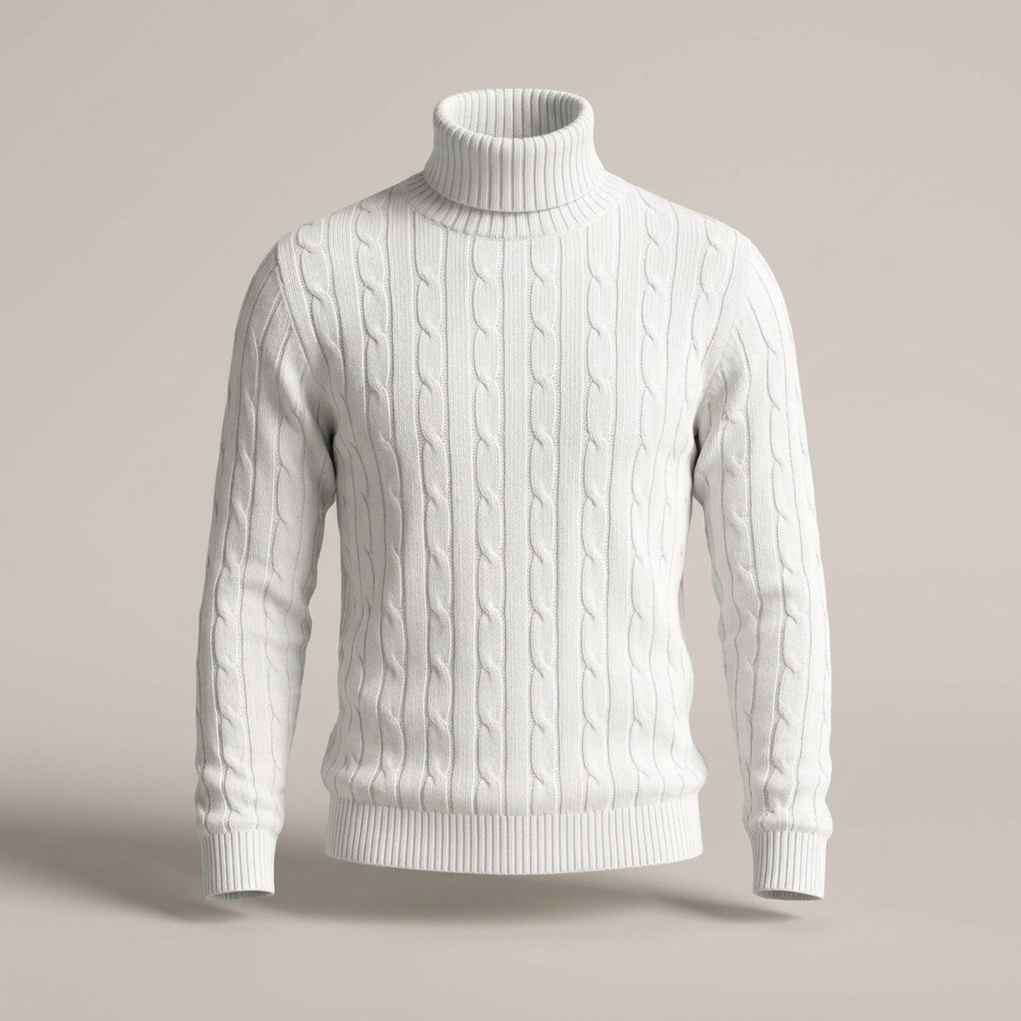 PLUXSTYLE::numise::mens-cable-turtleneck-sweater::pack-white