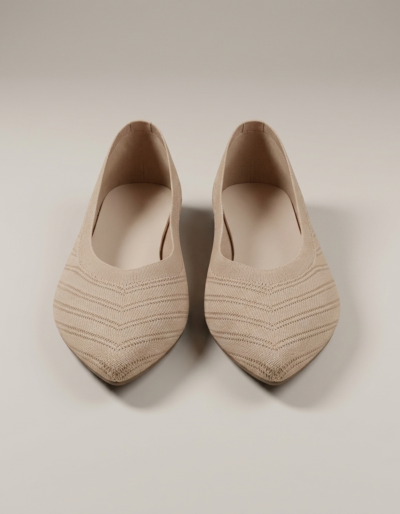 PLUXSTYLE::numise::womens-pointed-toe-ballet-footwear::pack-apricot
